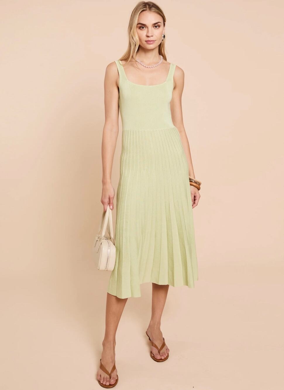 New few moda O.P.T Isadora pistachio green dress $173 Sz S